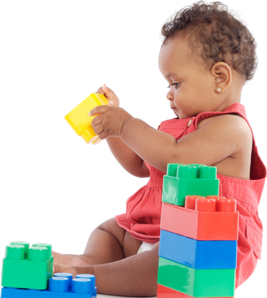 Toddler Playing with Blocks